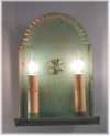 Shaker dual candle sconce