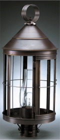 19th Century-Heal/Revere post Single Oil glass chimney