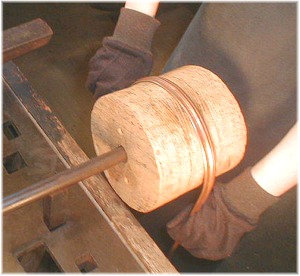 handforming on wood-conductors-stake